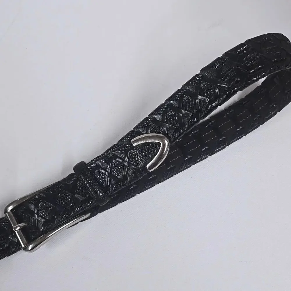 Torino Leather Company Italy‎ & USA Lizard Leather Braided Belt 36